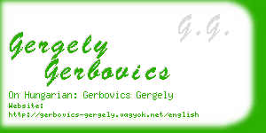 gergely gerbovics business card